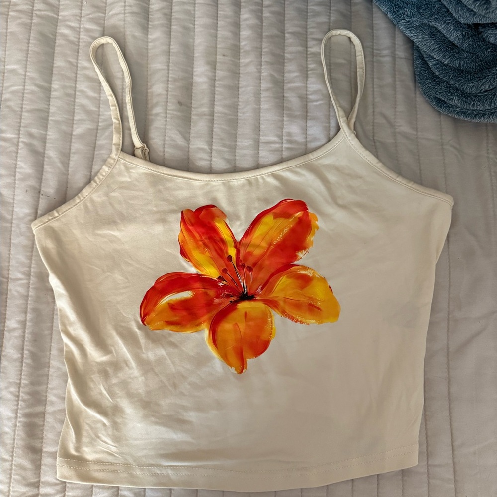 Floral Cream Camisole Top